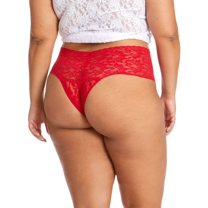 Hanky Panky Signature Lace Plus Retro Thong - Red - CURATED LINGERIE