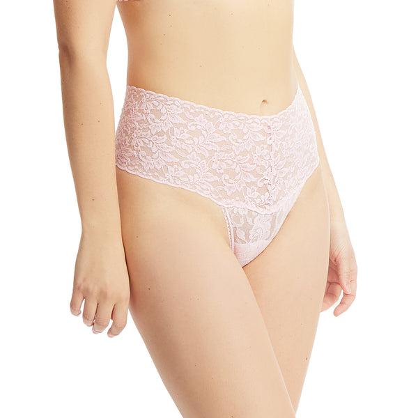 Hanky Panky Signature Lace Retro Thong - Bliss Pink - CURATED LINGERIE
