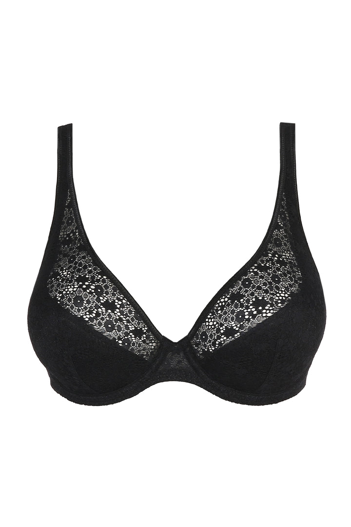 PrimaDonna Twist Epirus Half Padded Plunge Bra - Black - CURATED LINGERIE