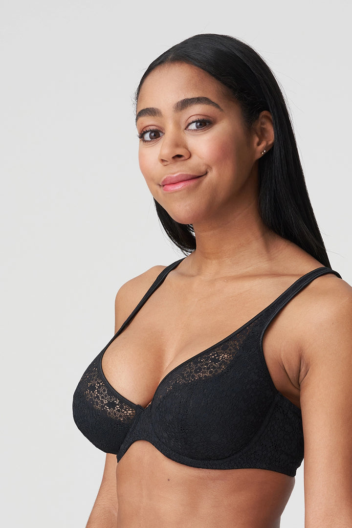 PrimaDonna Twist Epirus Half Padded Plunge Bra - Black - CURATED LINGERIE