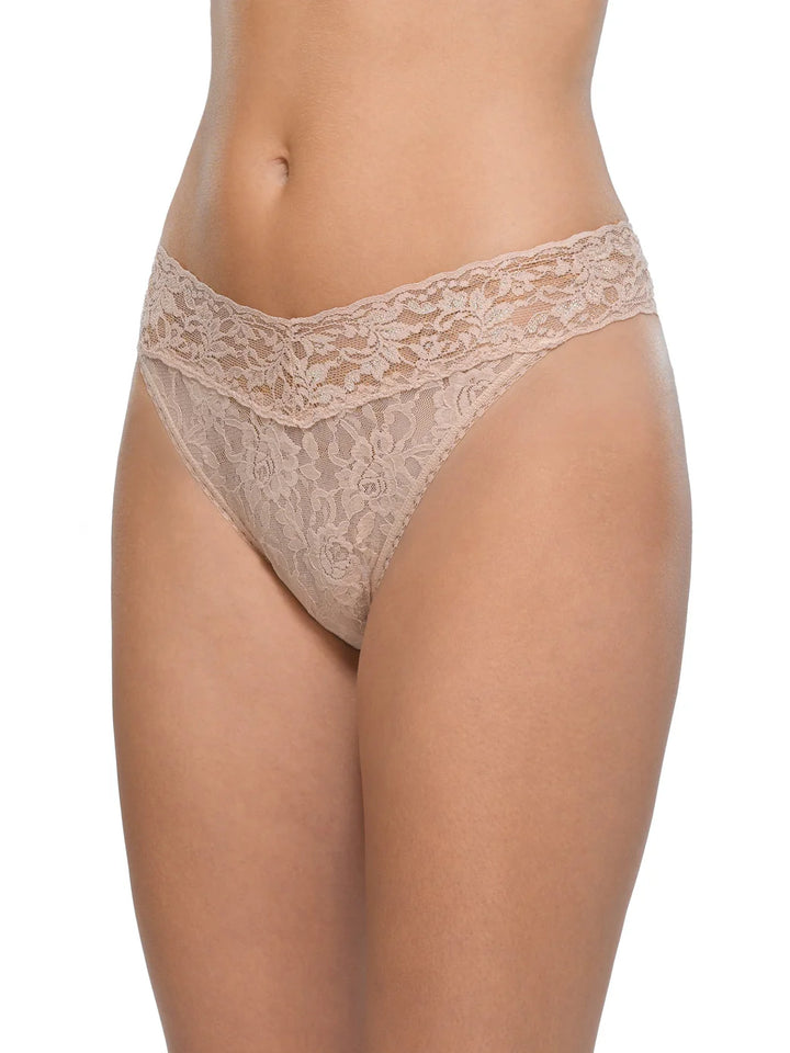 Hanky Panky Signature Lace Original Rise Thong - Chai - CURATED LINGERIE