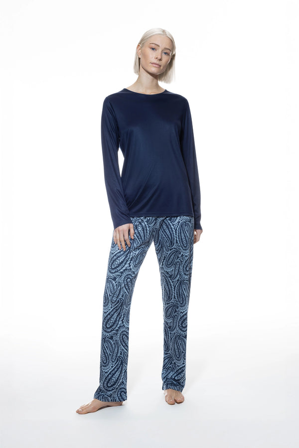 Mey Floral Paisley PJ Set - Polar Wind
